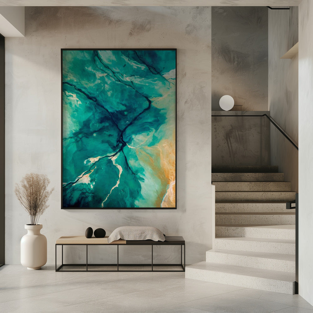 Luchtlandschappen en stromend water | Poster