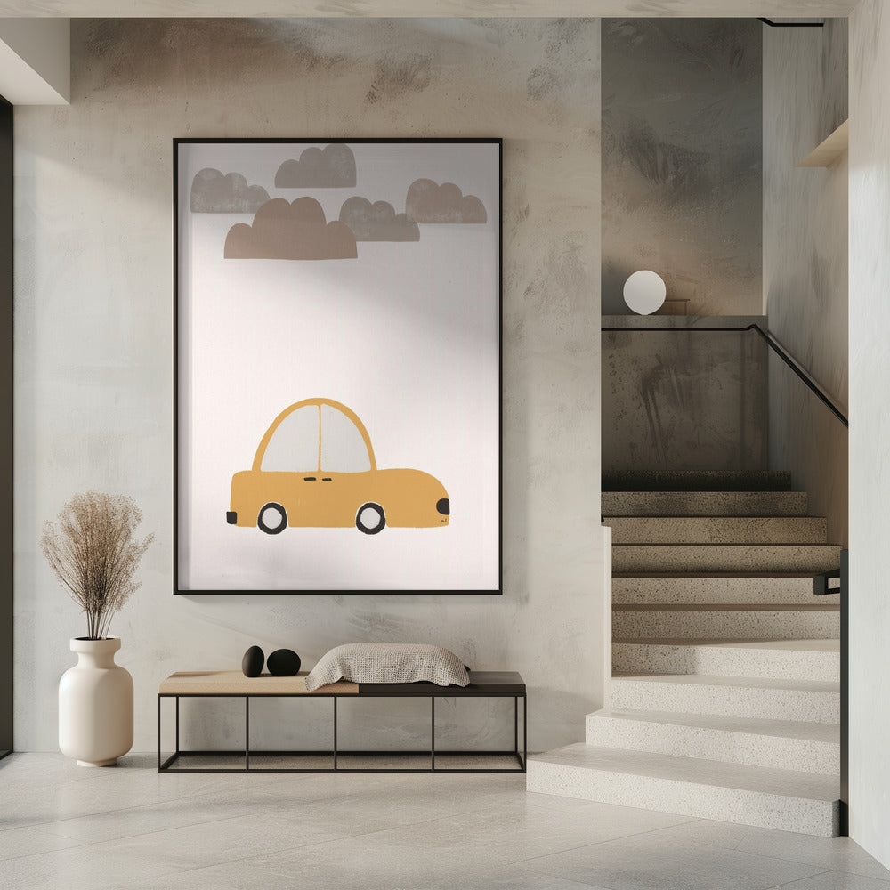 Gele auto | Poster