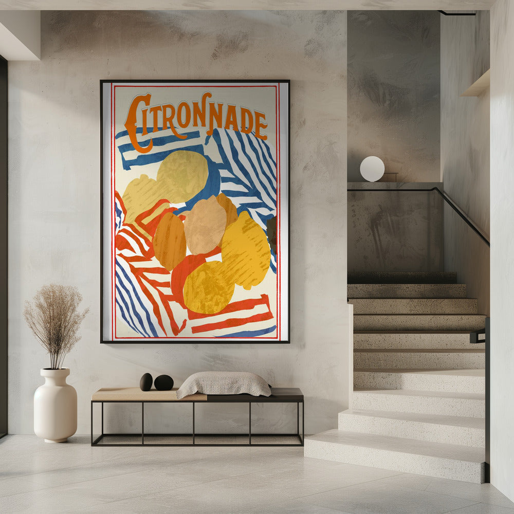 Citronnadeblauw en rood | Poster