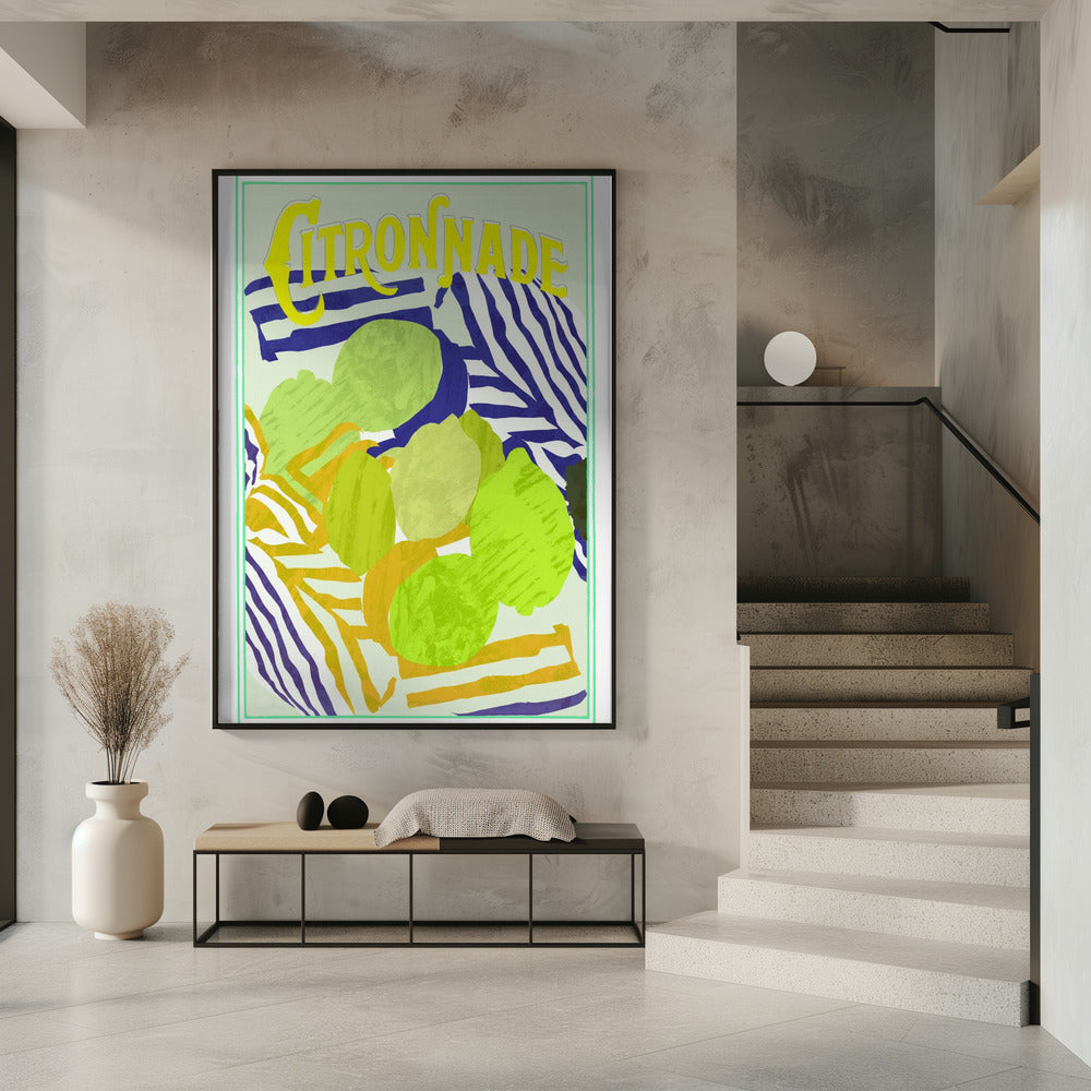Citroengeel en groen | Poster