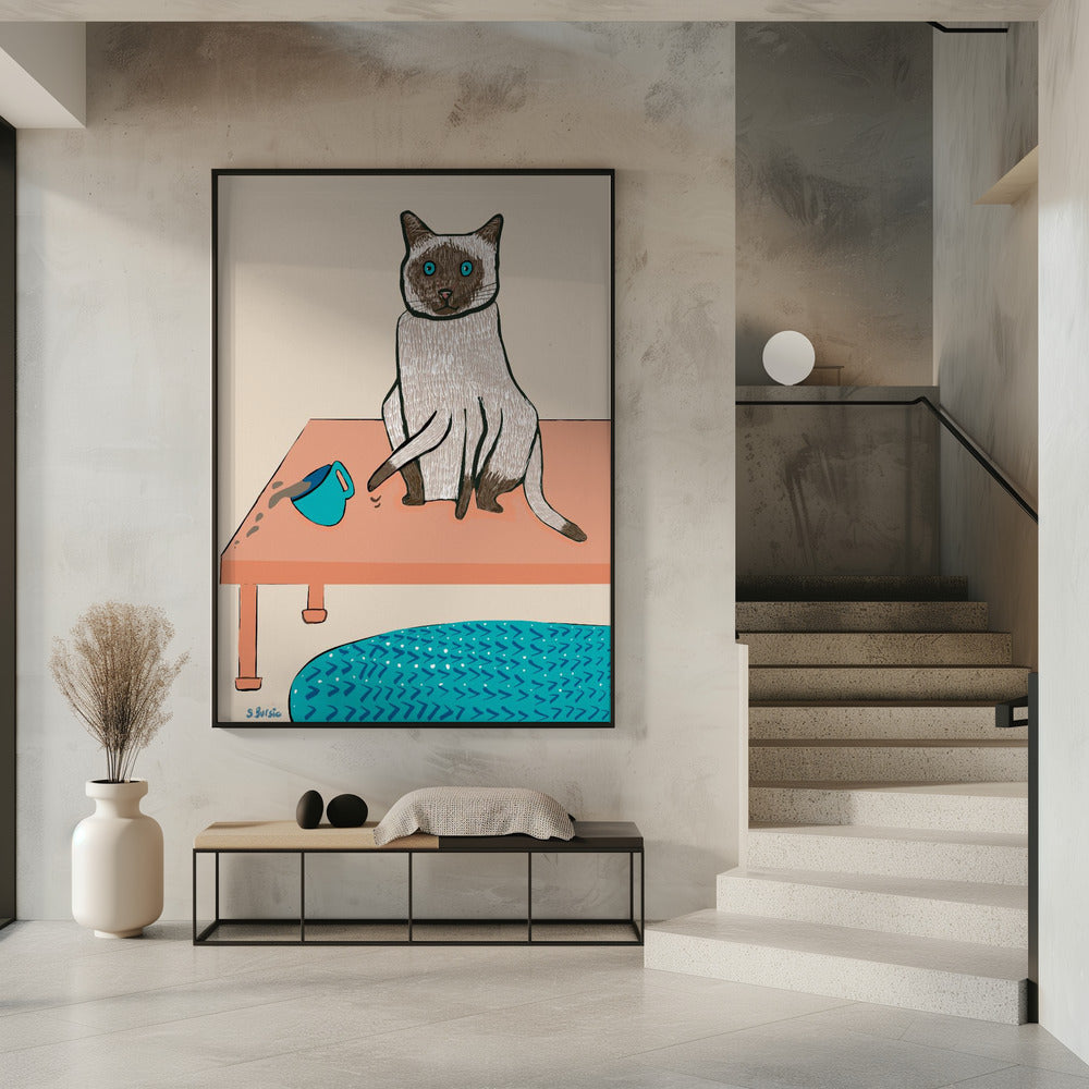 Naughty cat humour | Poster