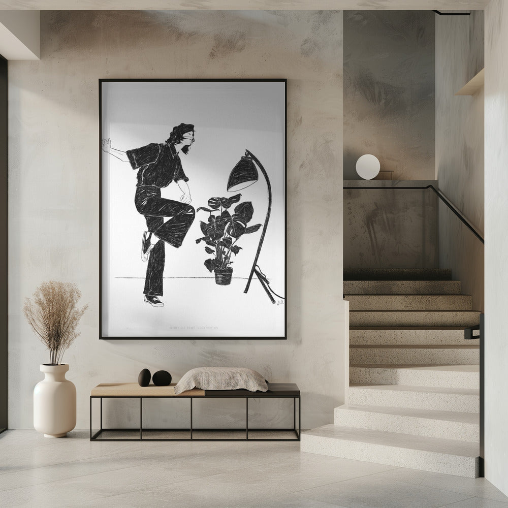 Jlr Dancingathome4 Zwart-wit exemplaar | Poster