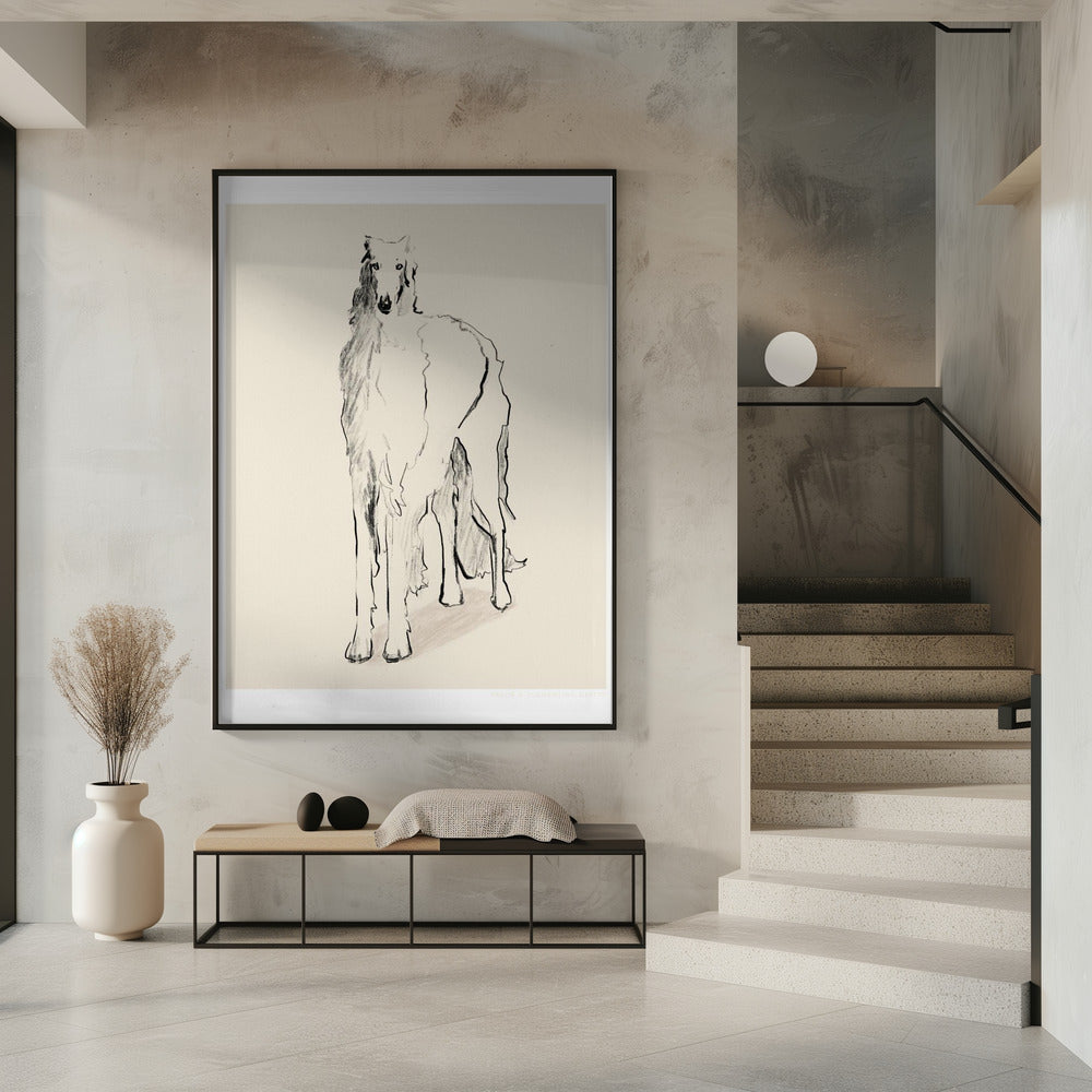 Borzoi Russische Wolfshond Pandc | Poster