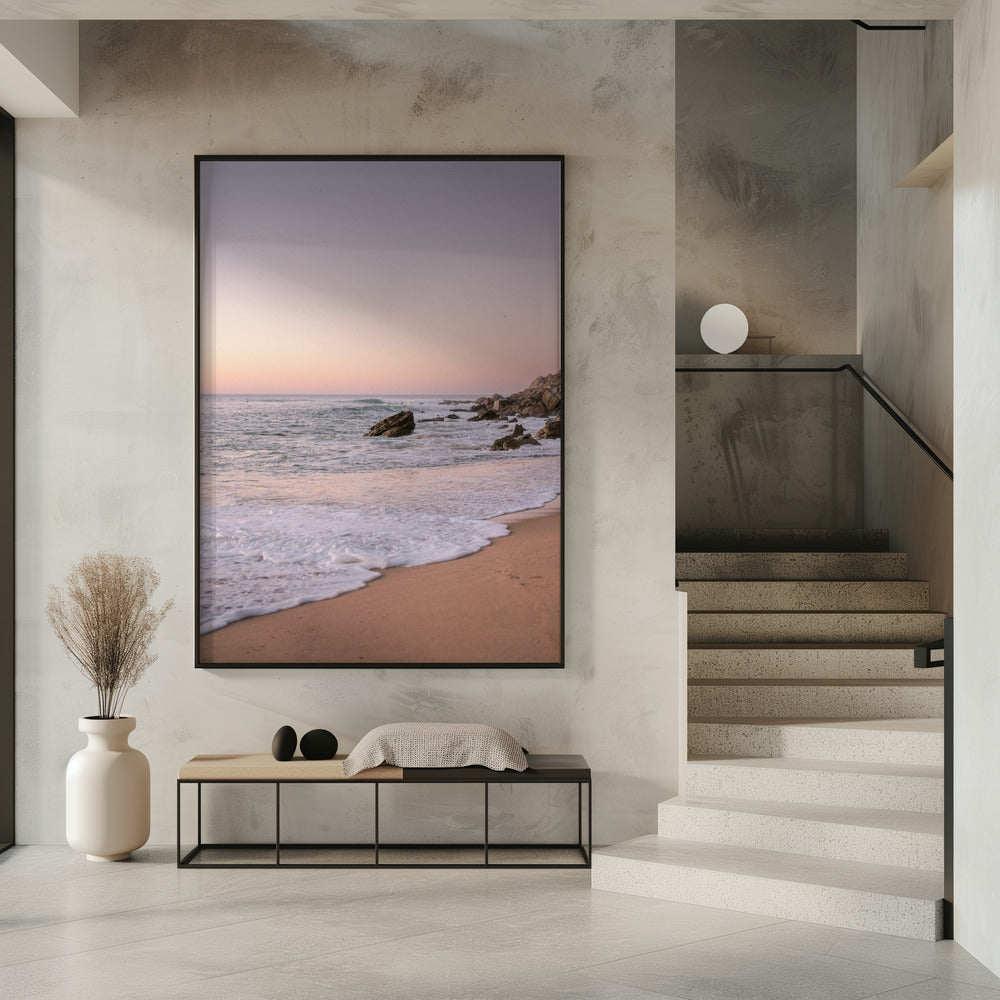 Pastelkleurige Portugese kust | Poster