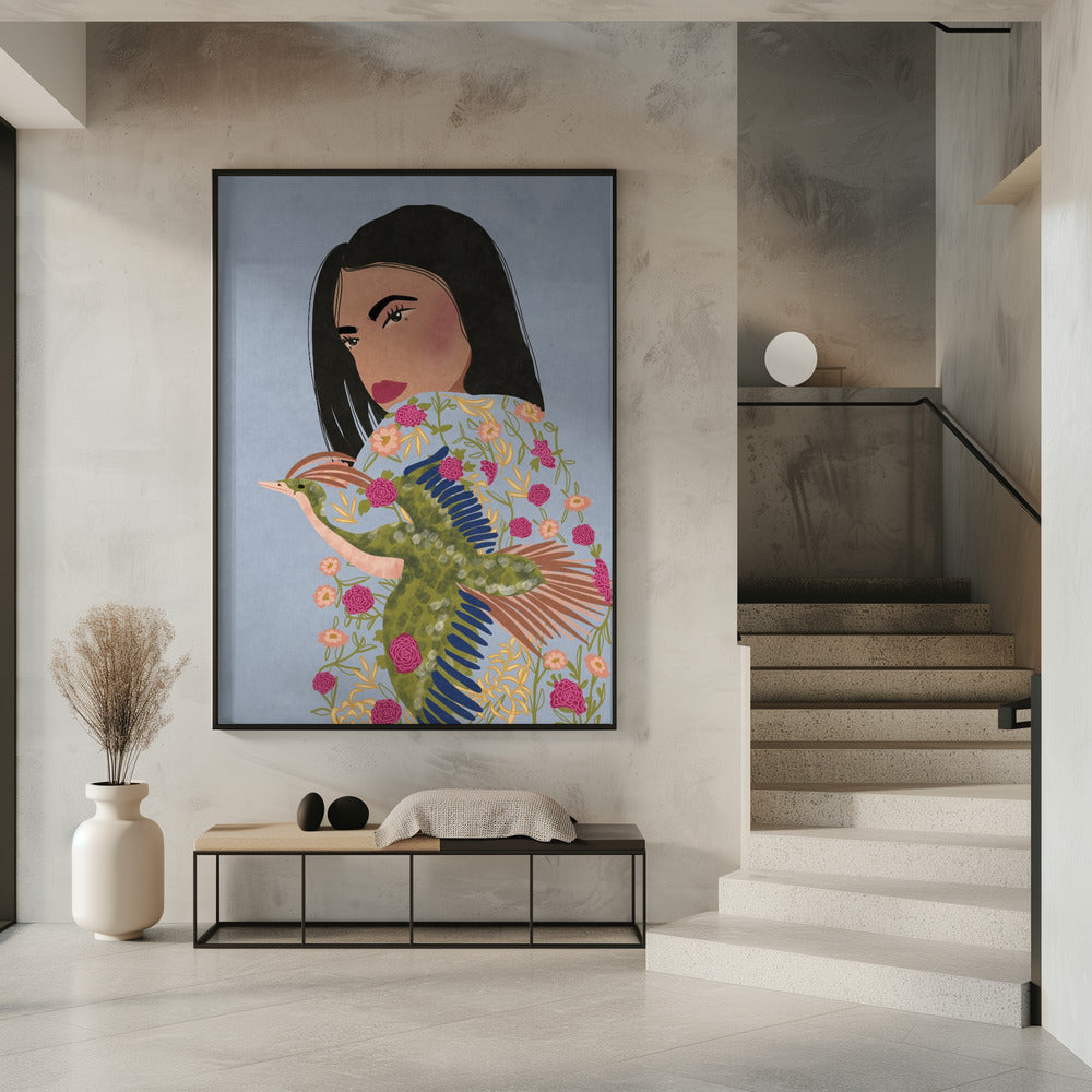 Girl with Crane | Poster