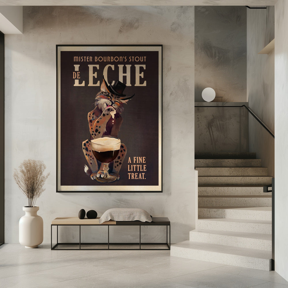 Bourbon De Leche Guinness-stijl kattenkunst | Poster
