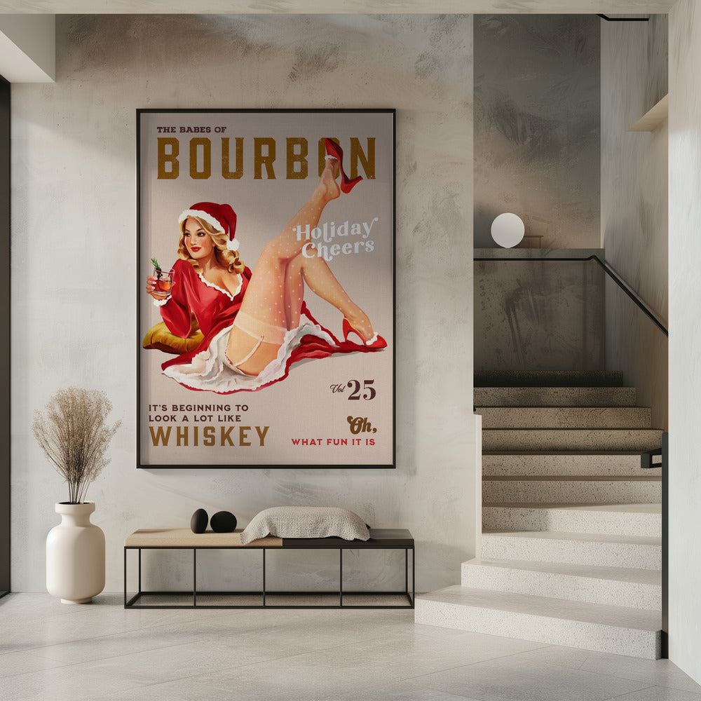 Babes of Bourbon Vol 25 Holiday Cheer Kerst Pinup | Poster