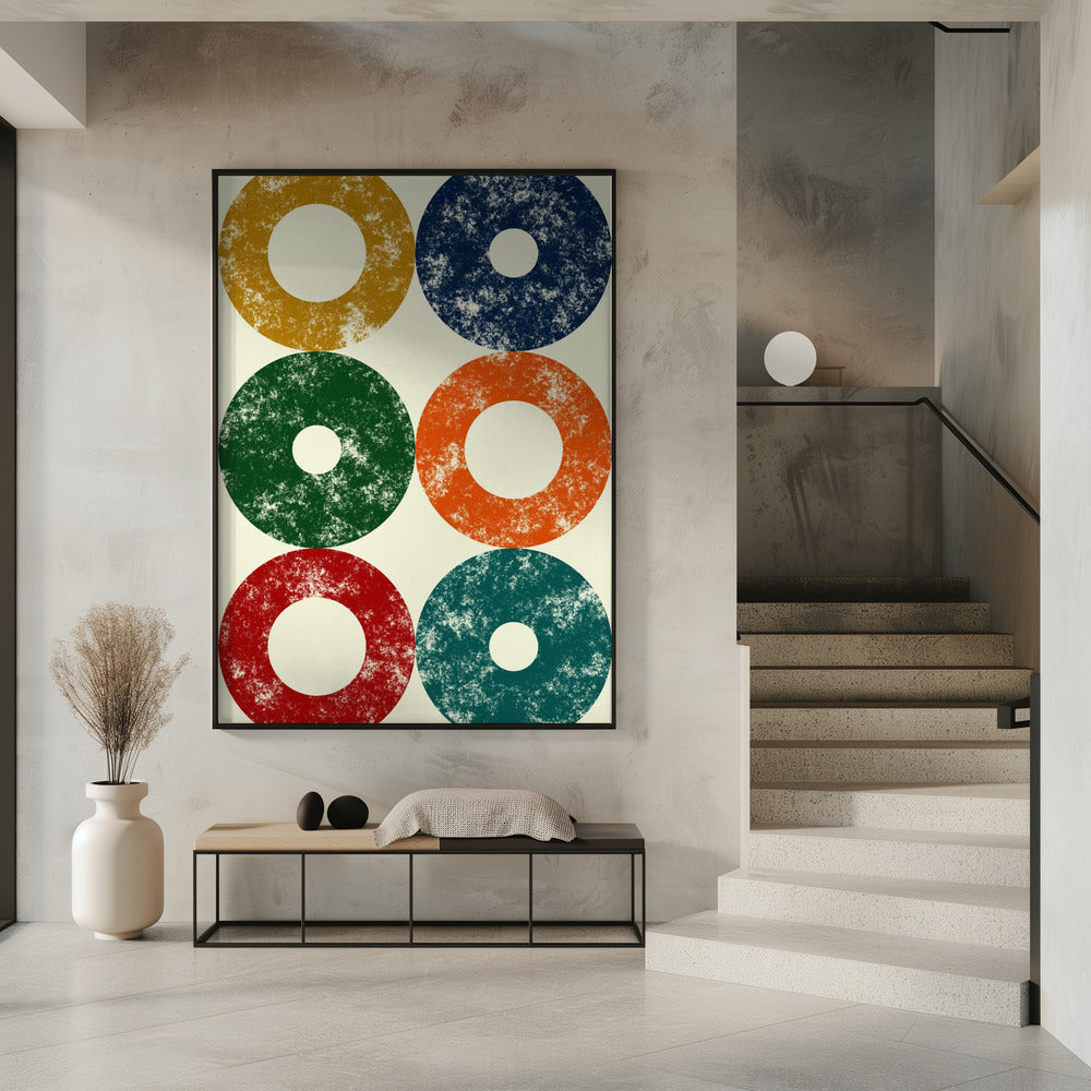 Colorful Circles Row | Poster