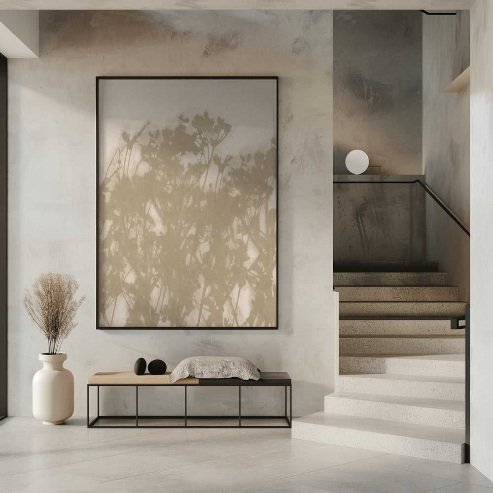 Wild Meadow in Ochre and White | Poster