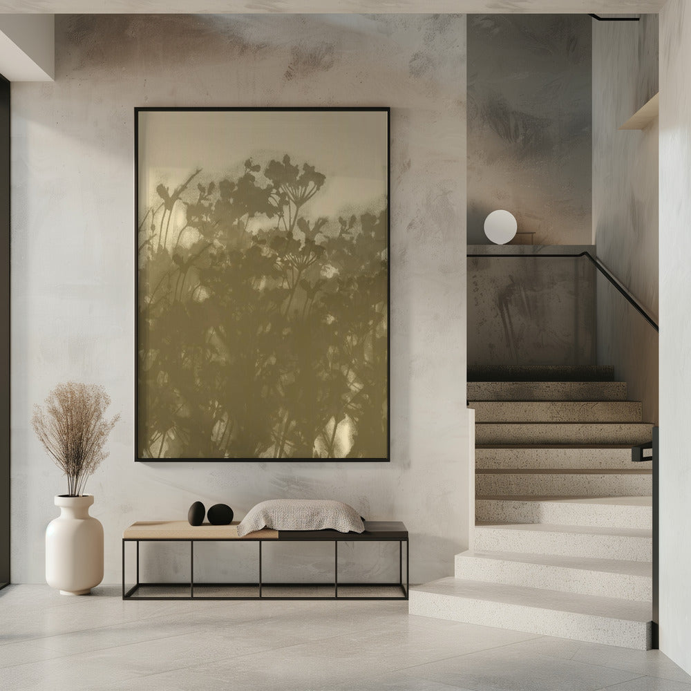 Mistige Weide. Abstracte Botanische Kunst Nr. 2 | Poster