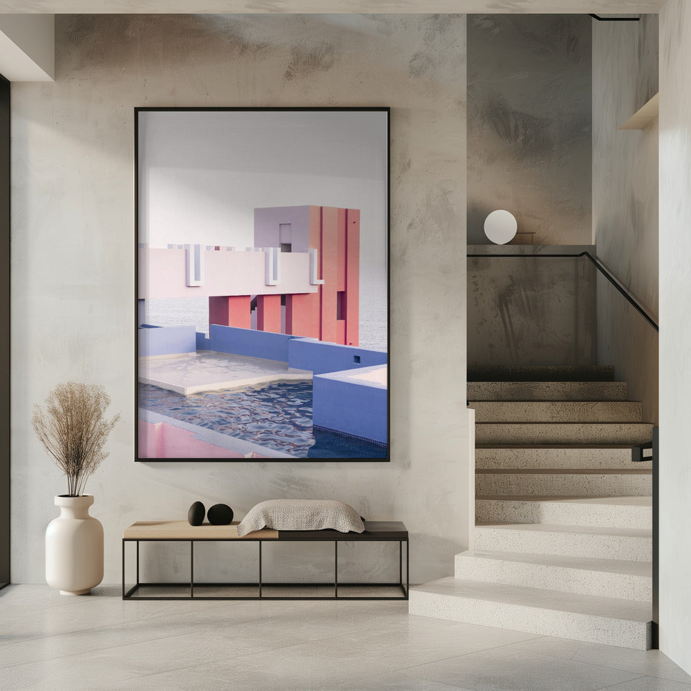 De Rode Muurschildering 1 | Poster