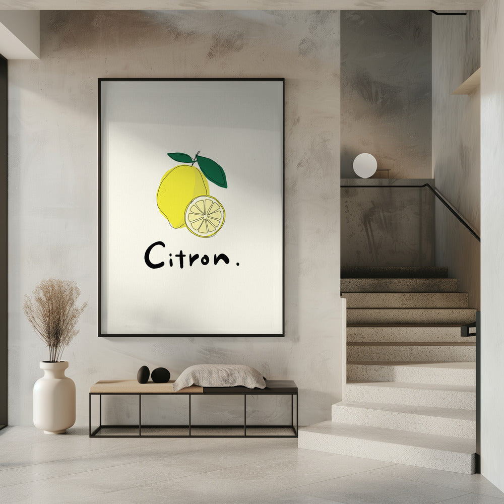 Moderne Franse fruitcollectie "Citroen / Citroen" | Poster