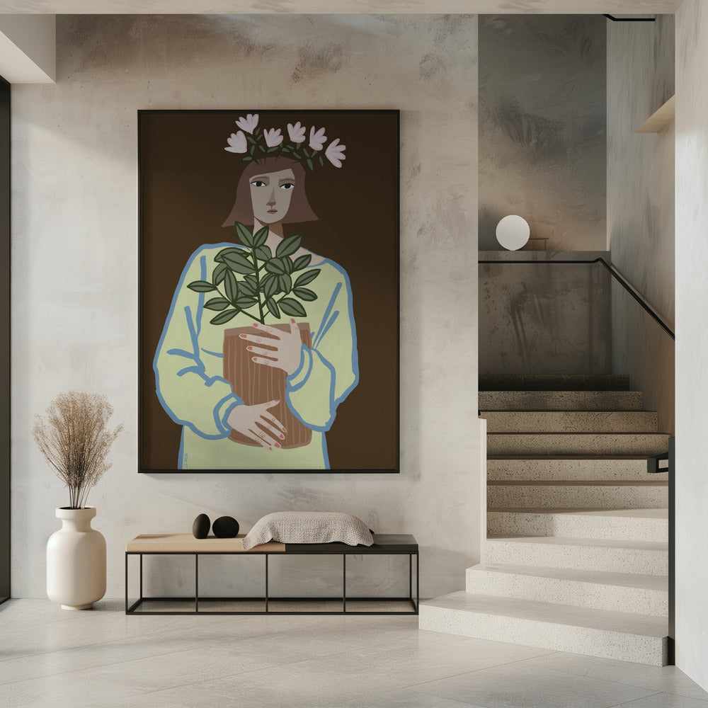 Plantenmoeder bruin | Poster