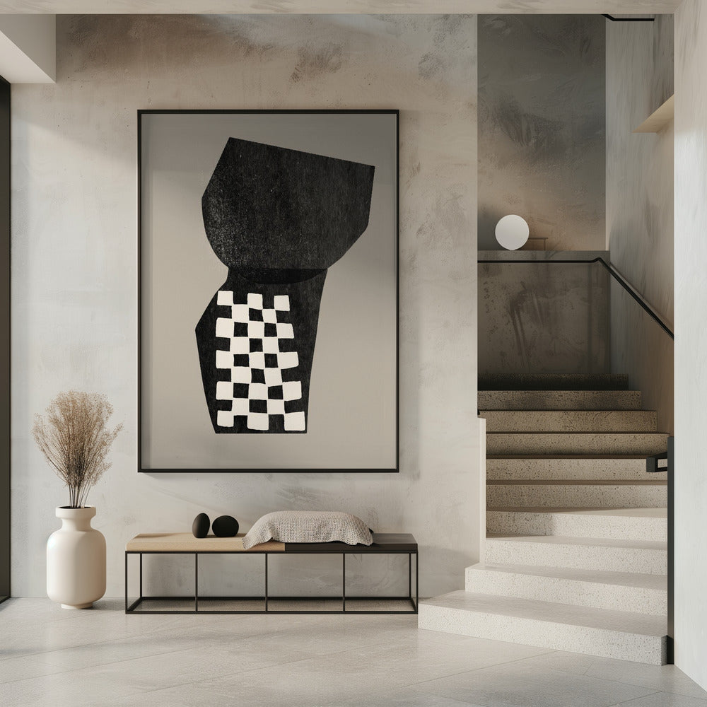 Geruite abstractie | Poster