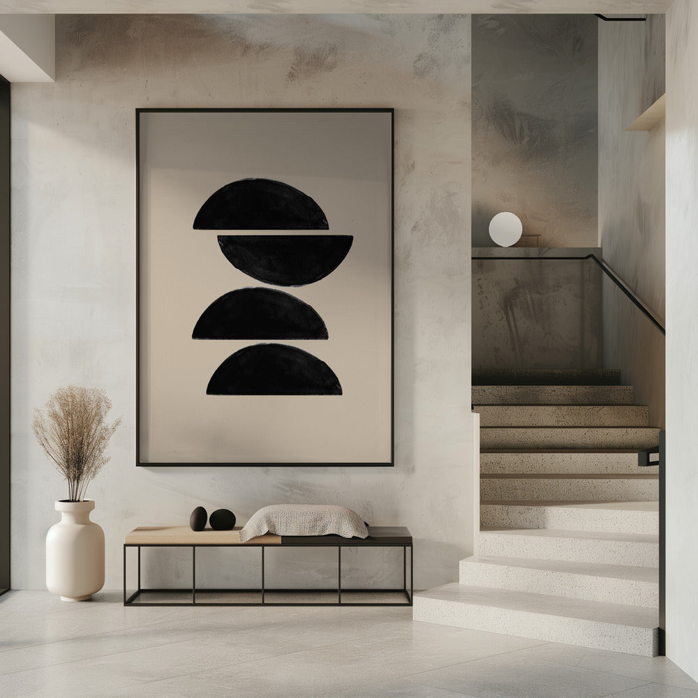 Gestapelde Helften | Poster