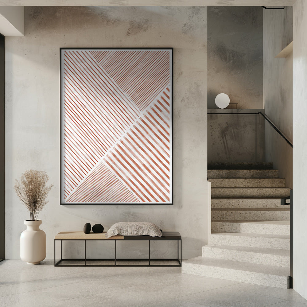 Crimson Stripes Dans | Poster