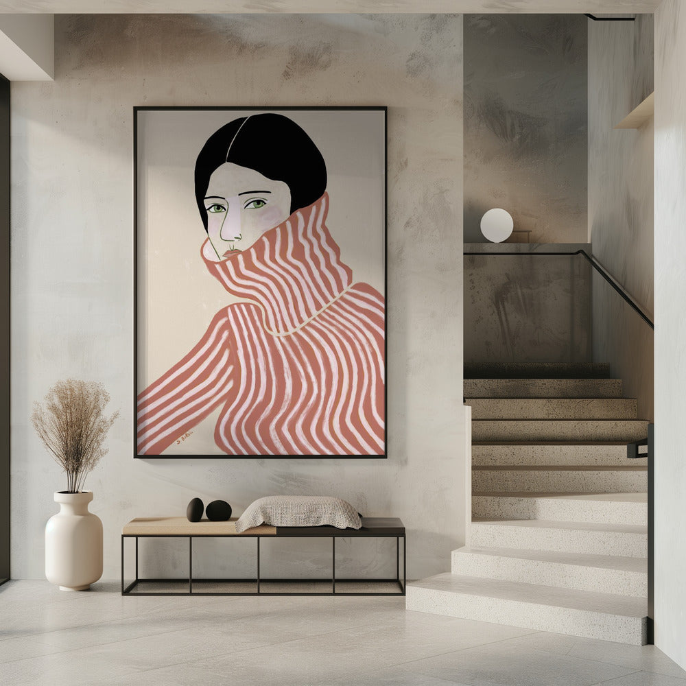 Dame in trui | Poster