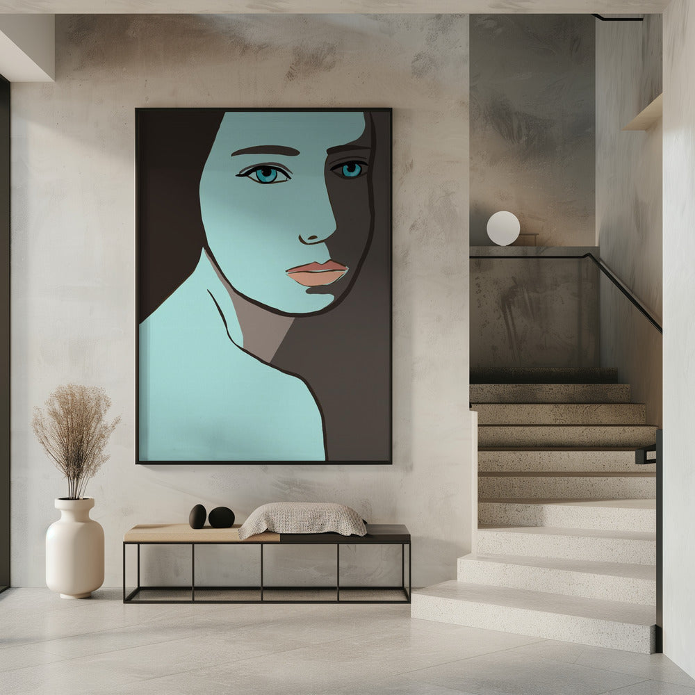 Blauwe vrouw | Poster