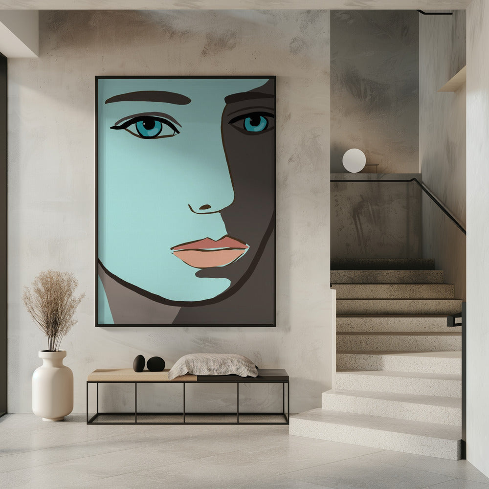 Blauw gezicht | Poster