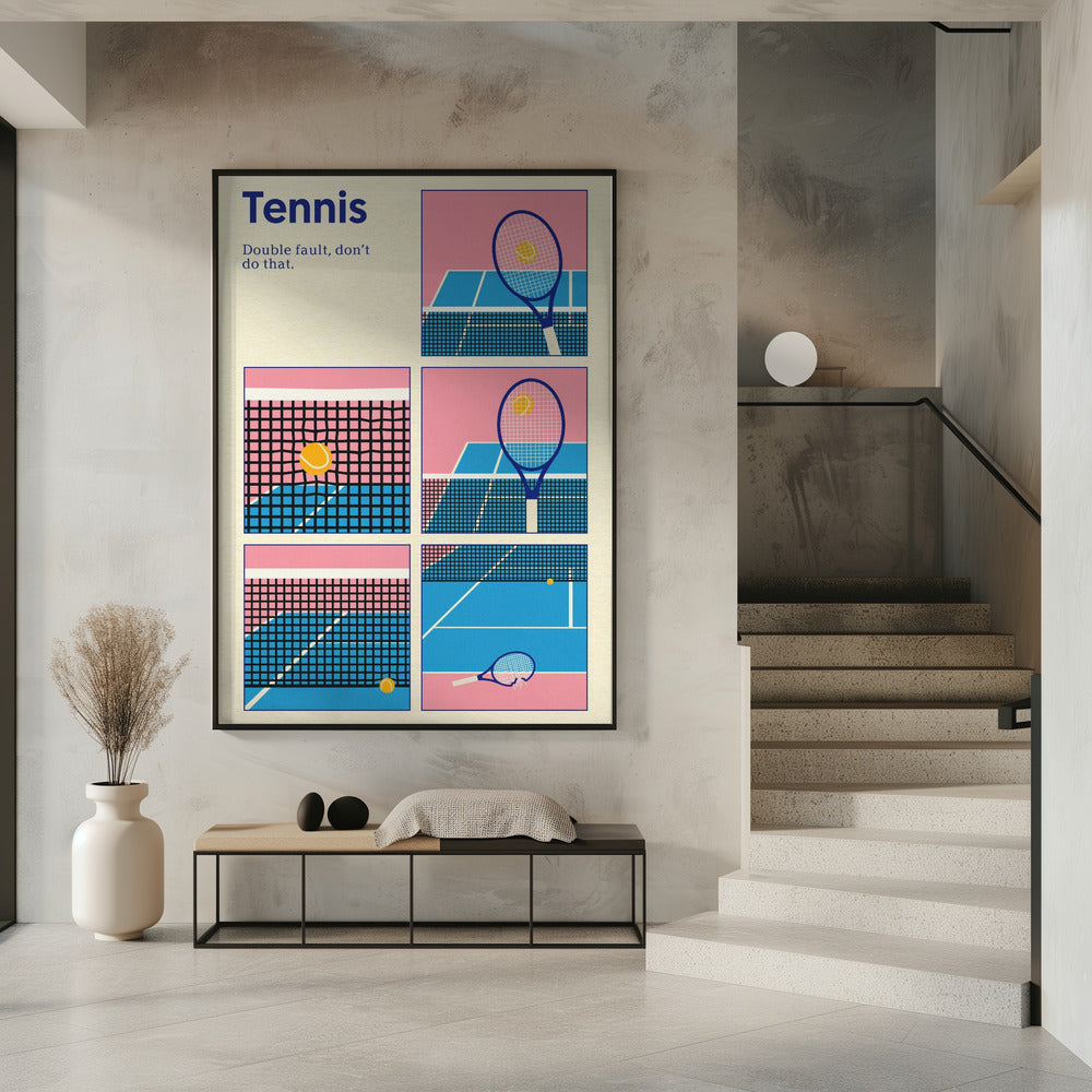 Poster Tennis Dubbelsprong | Poster
