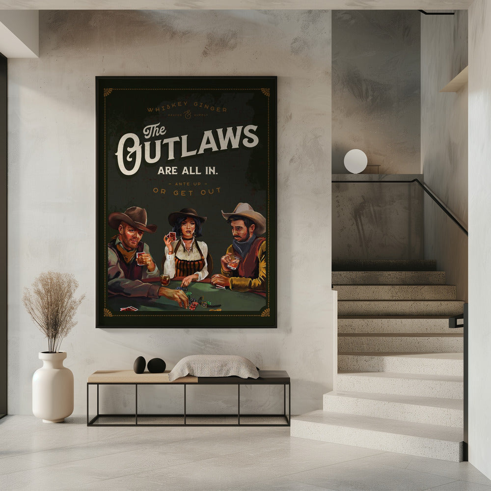 Outlaws zijn helemaal weg van coole cowboypokerkunst | Poster