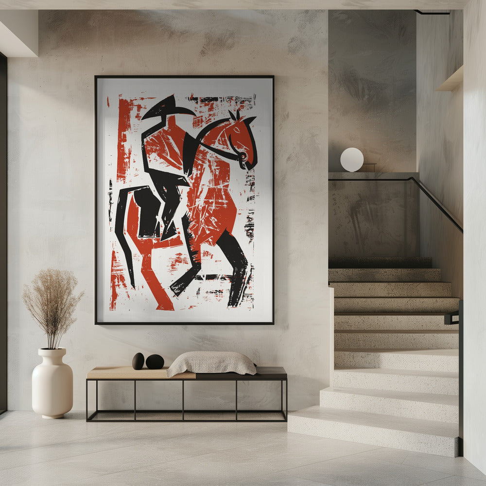 Abstract Horse Rider | Poster