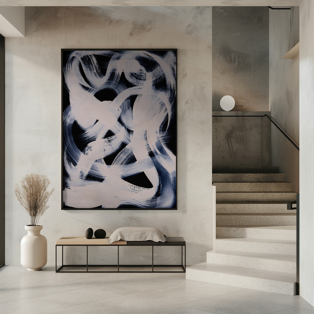 Abstracte penseelstreken 164 | Poster