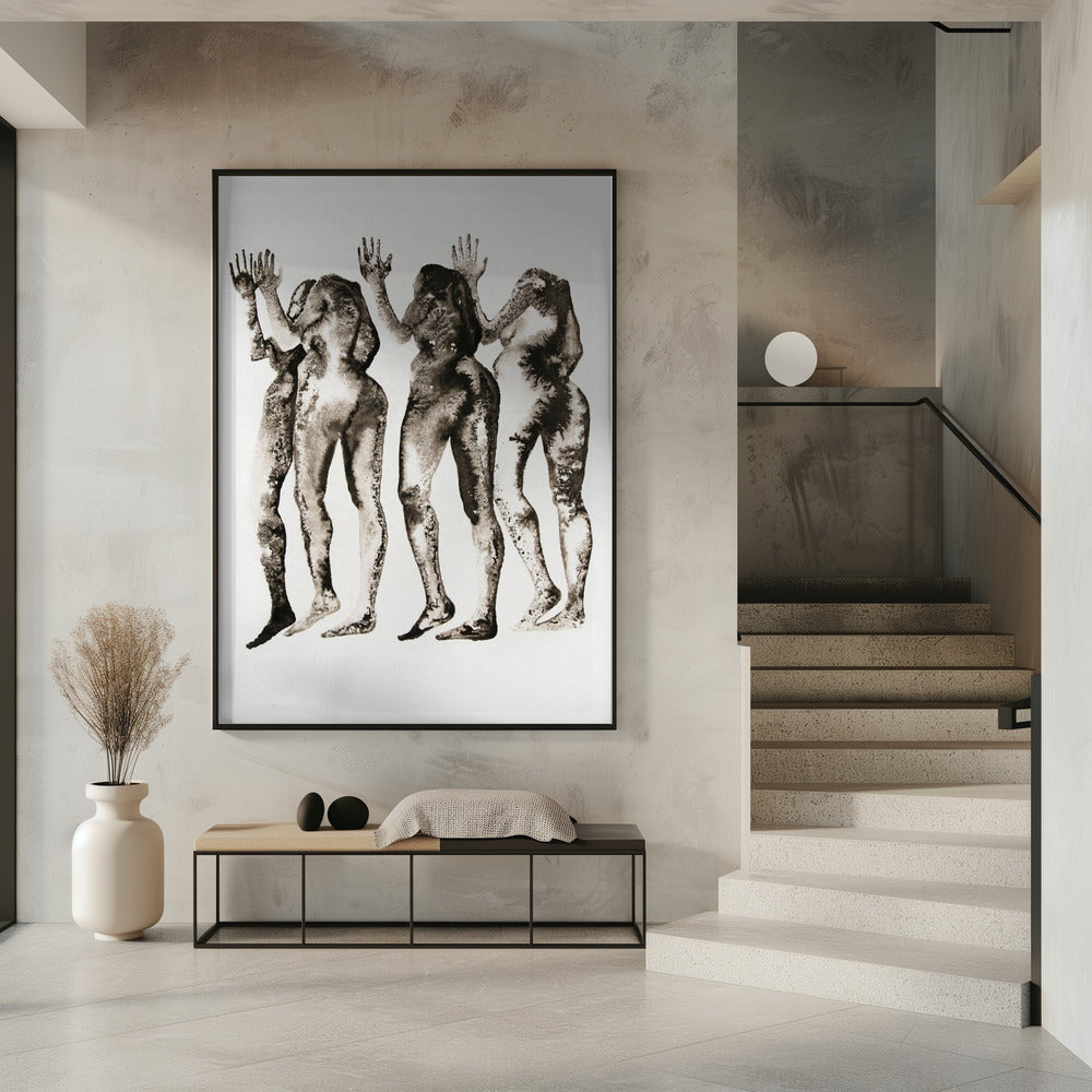 4 Figuren (zonder hoofd) | Poster