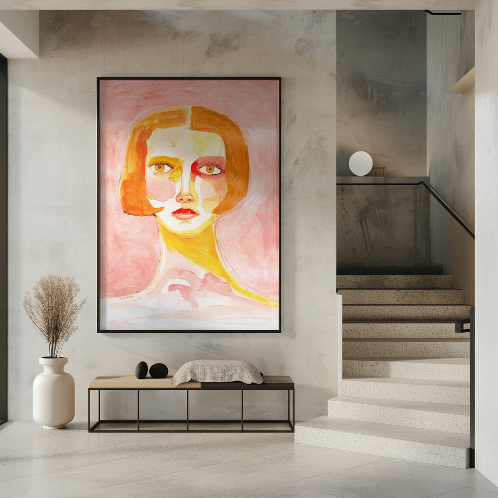 Dame met bobkapsel | Poster