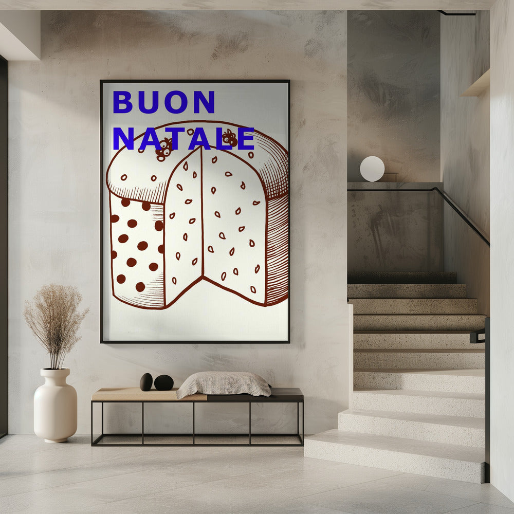 Bogen en kerstballen: Buon Natale | Poster
