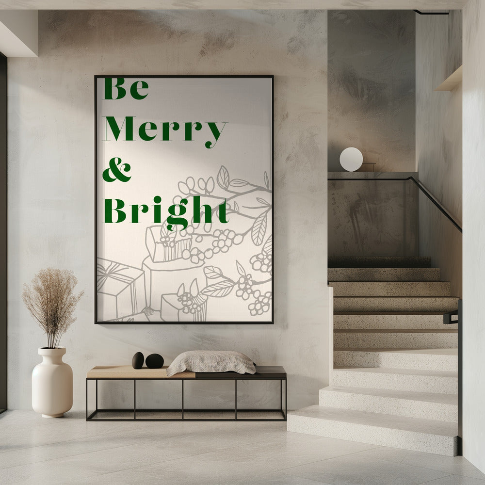 Strikken en kerstballen: Vrolijk en vrolijk kerstfeest | Poster