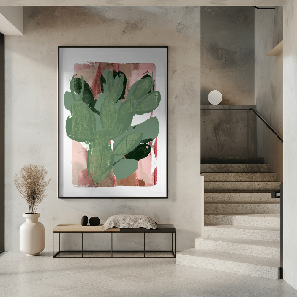 Cactus Groen Roze 3 | Poster
