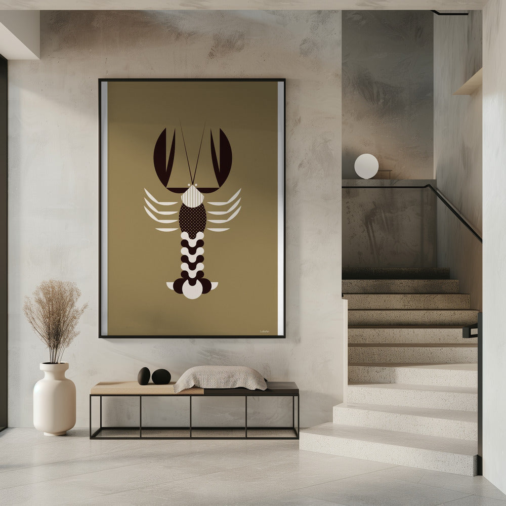 Gouden dieren - Kreeft (goud) | Poster
