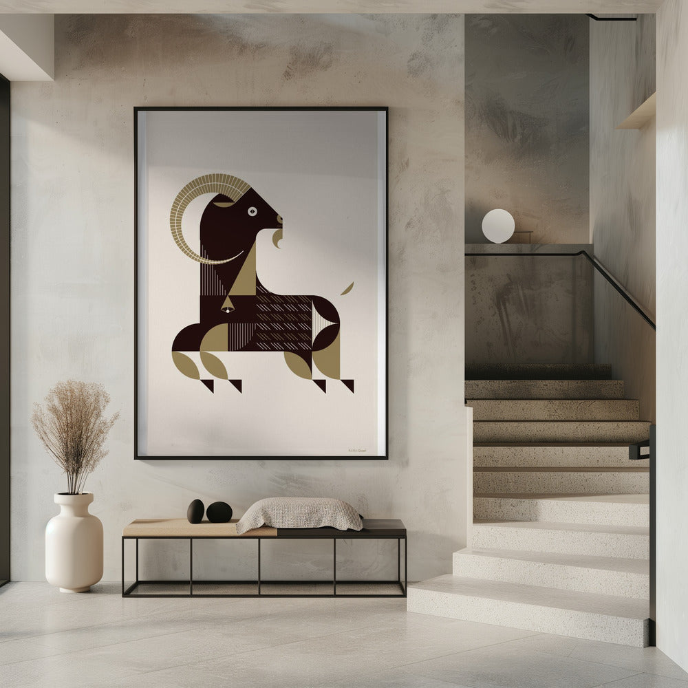 Gouden dieren - Kri Kri-geit (wit) | Poster