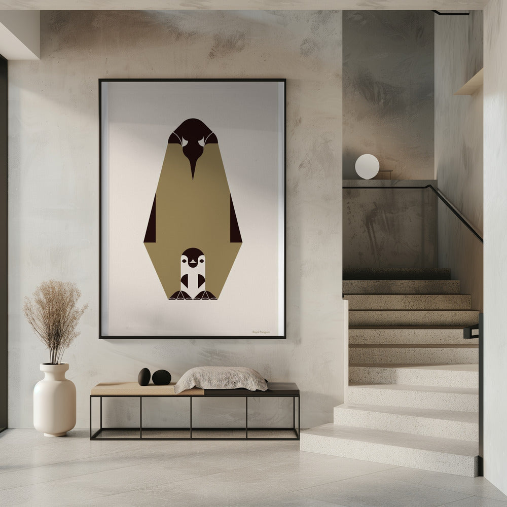 Golden Animals - Royal Penguin (white) | Poster