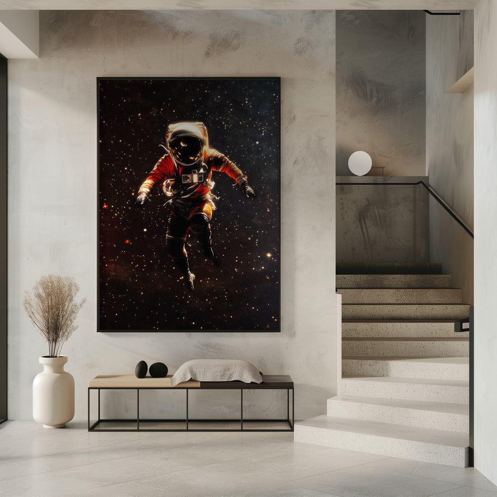 Een astronaut in de ruimte | Poster