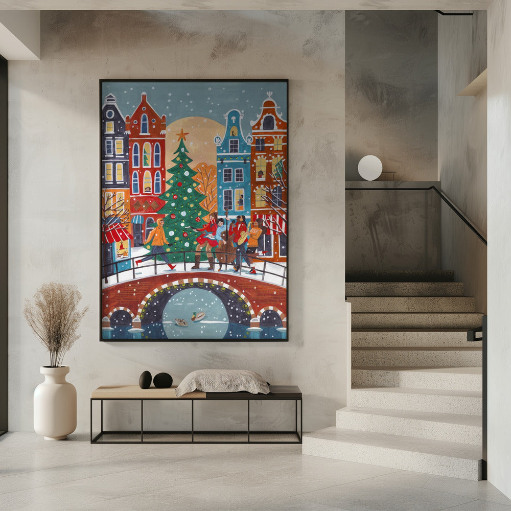 Sneeuwval in Amsterdam | Poster