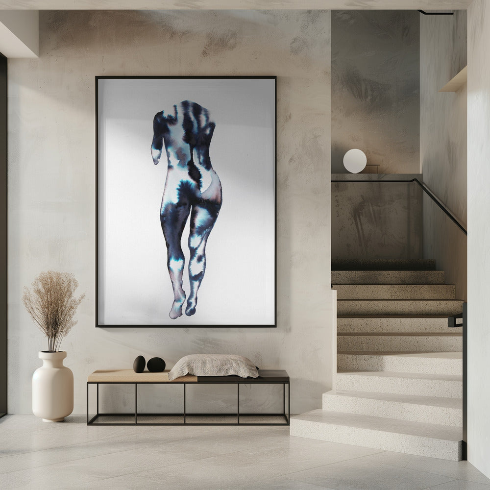 Figuur die wegloopt (zonder hoofd) | Poster