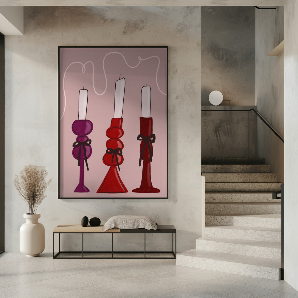 Trio van kaarsen | Poster