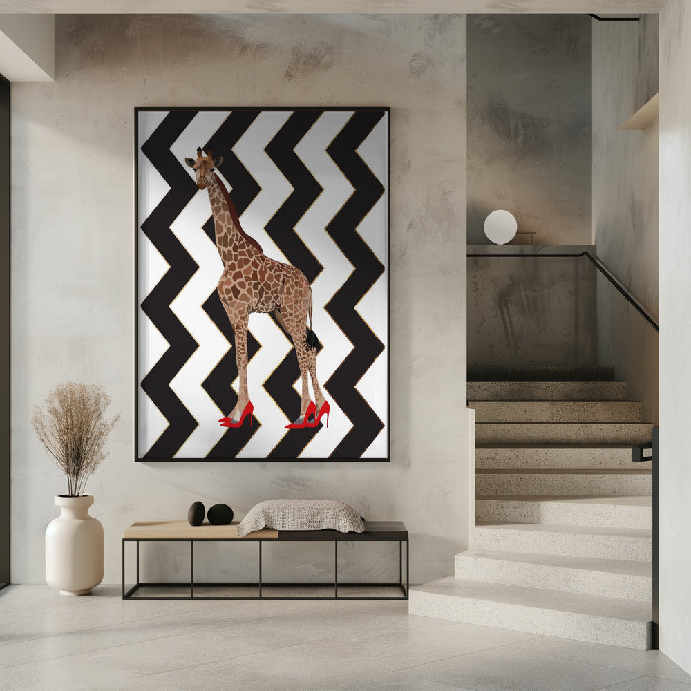 Girafhakken zigzag | Poster