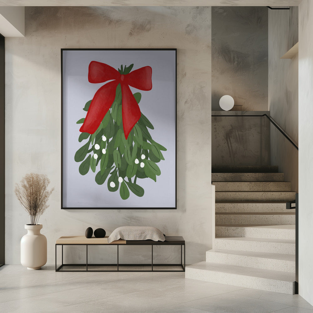 Feestelijke Maretak Charm | Poster