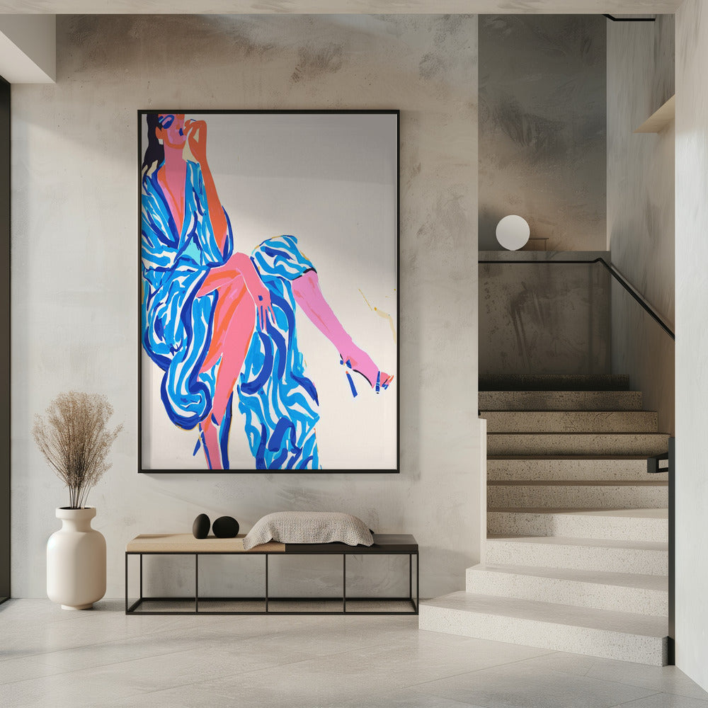 Portret van een vrouw in een gewaad | Poster