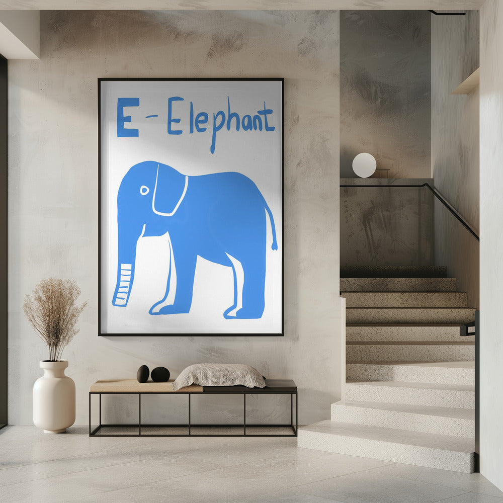 Grote blauwe olifant | Poster