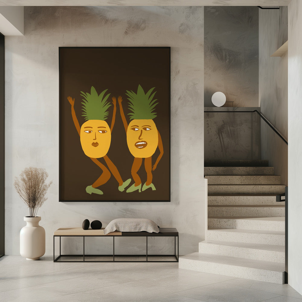 Dansende ananas | Poster