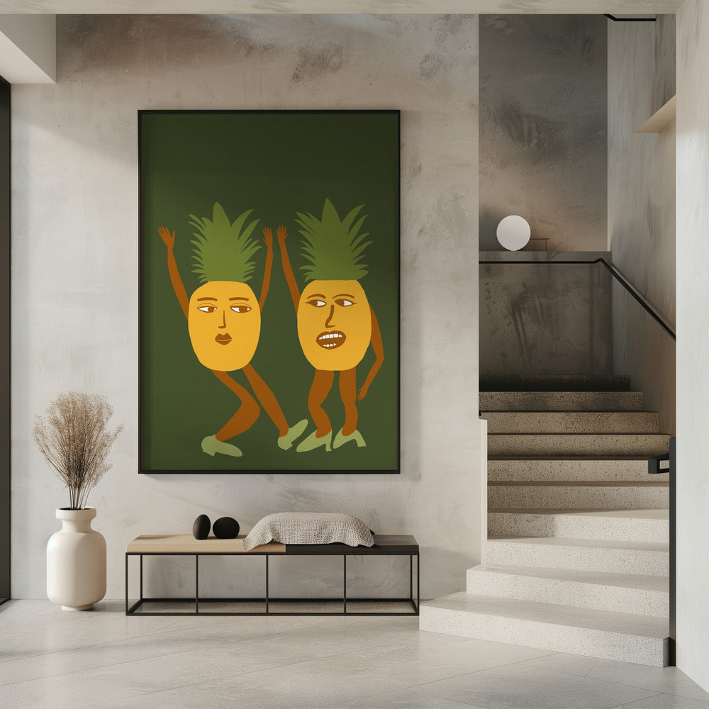 Dansende ananas | Poster