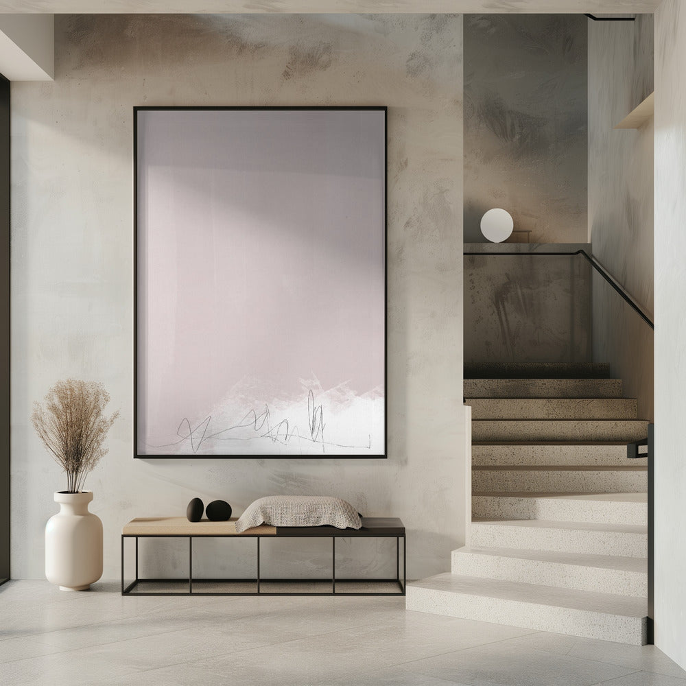 Fluisteringen in zacht beige | Poster