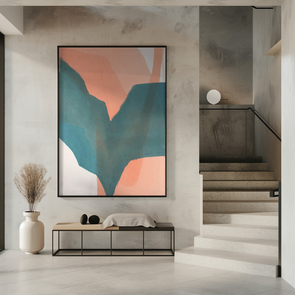 Abstract gedompeld landschap 1 | Poster