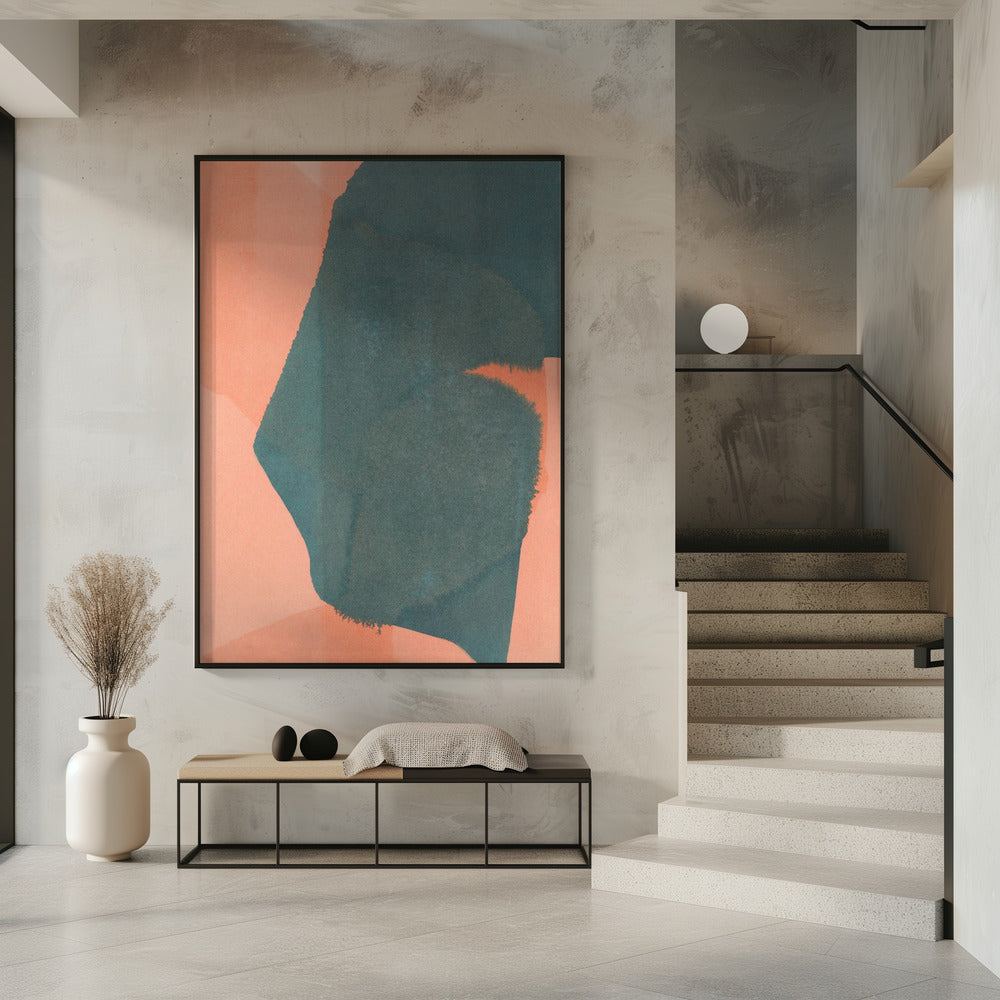 Abstract gedompeld landschap 2 | Poster