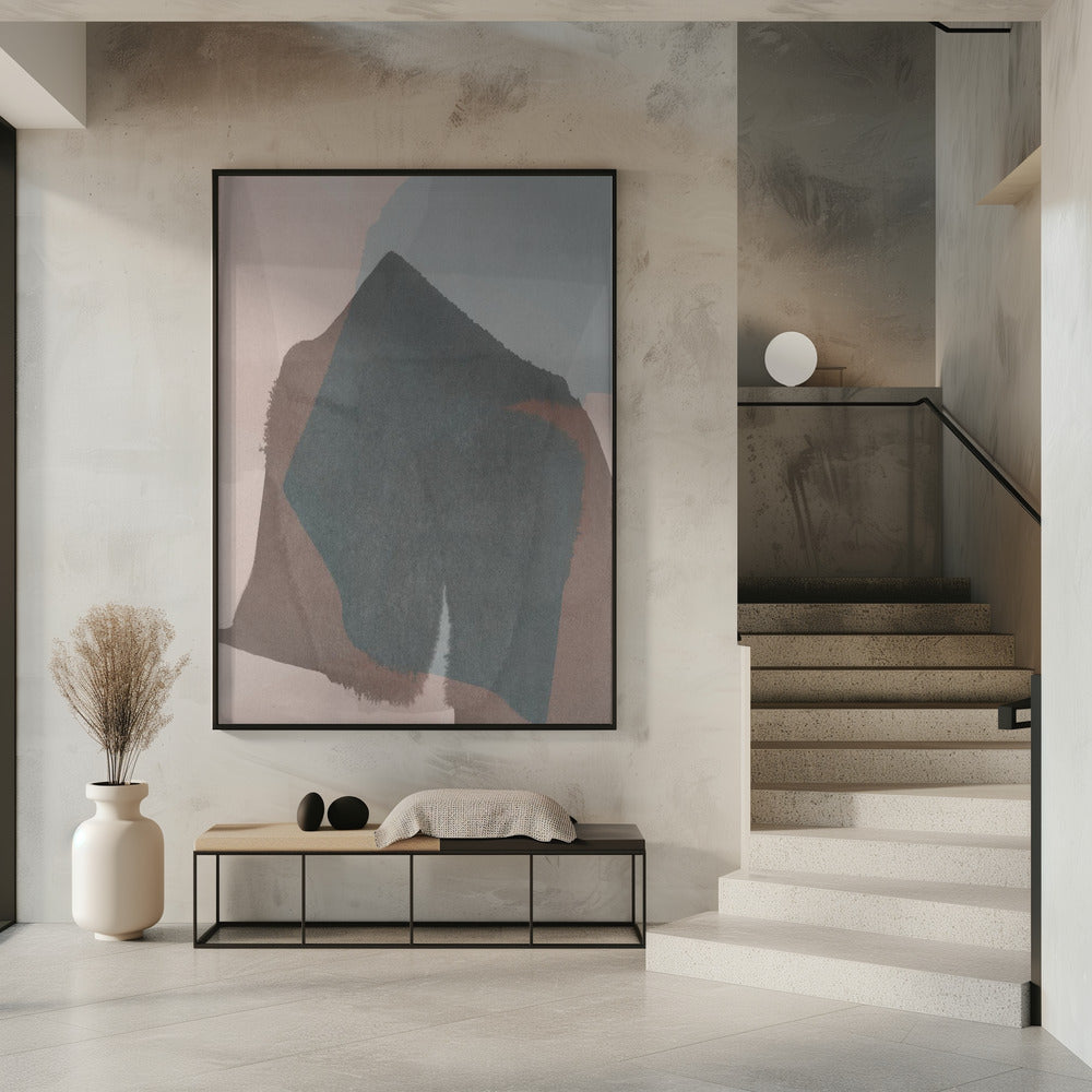 Abstract gedompeld landschap 3 | Poster