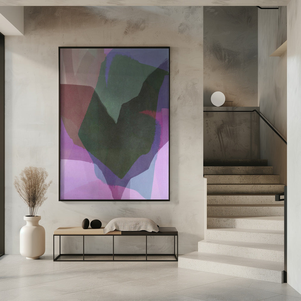 Abstract gedompeld landschap 5 | Poster
